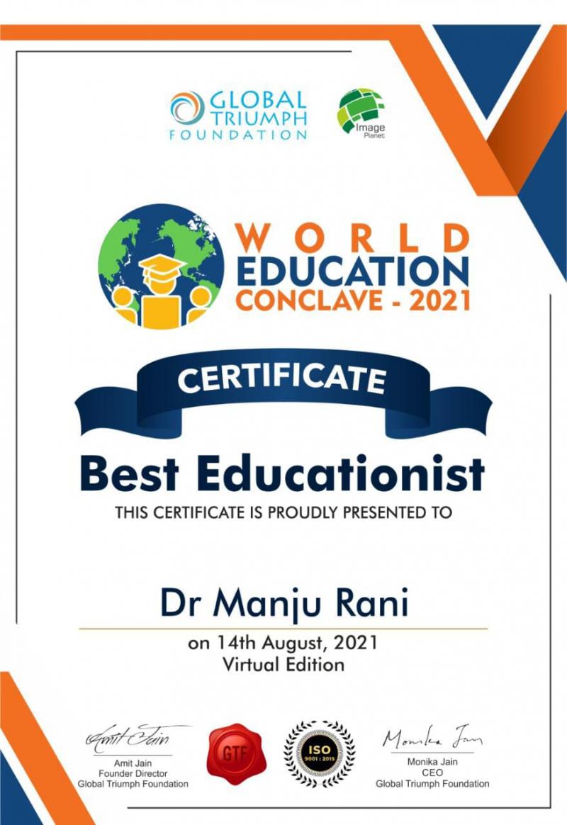 Dr Manju Rani 