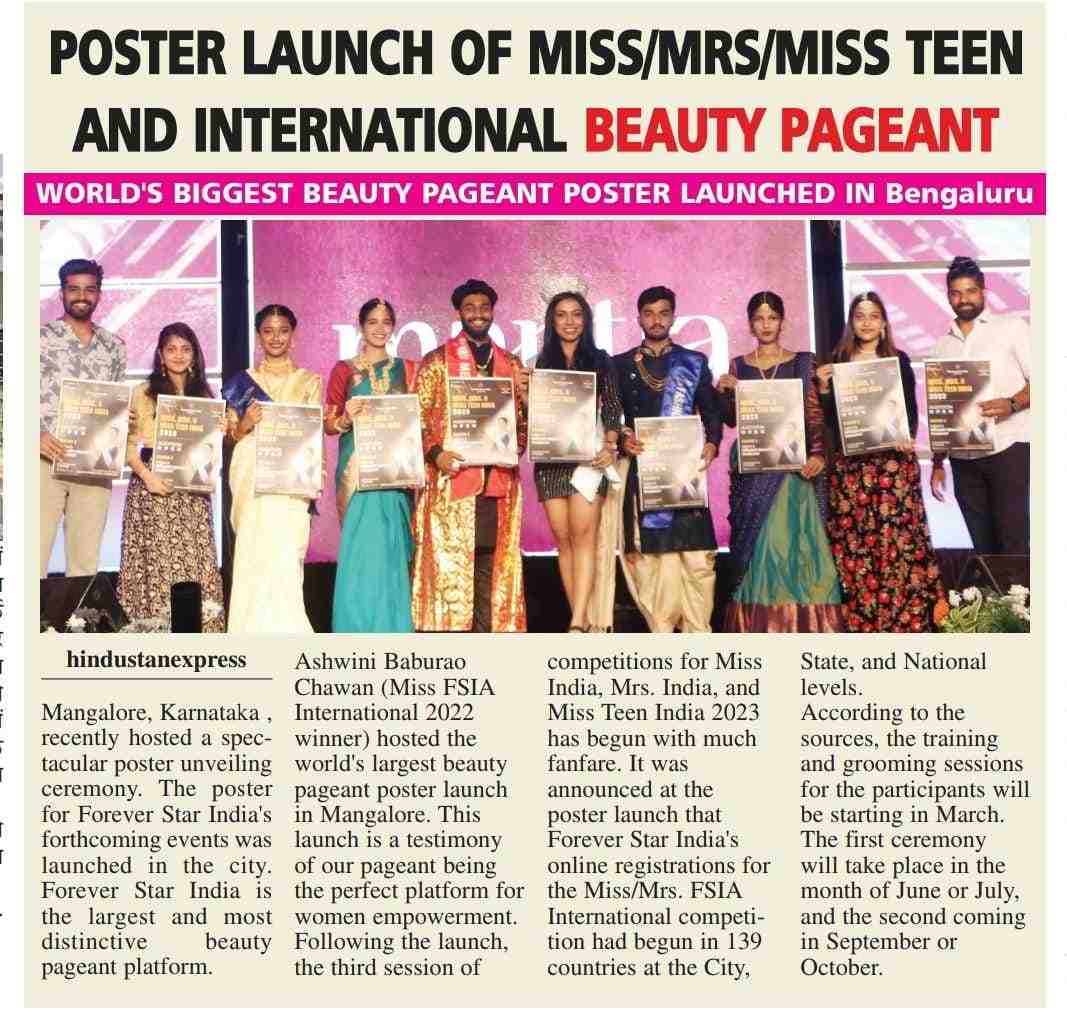 Poster Launch of Miss Teen India 2023