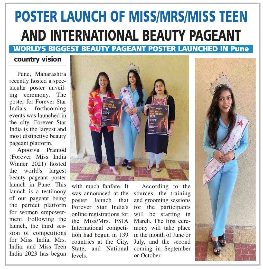 Poster Launch of Forever Mrs India 2023