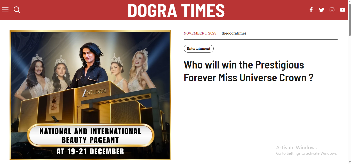 Who will win the Prestigious Forever Miss Universe Crown ?