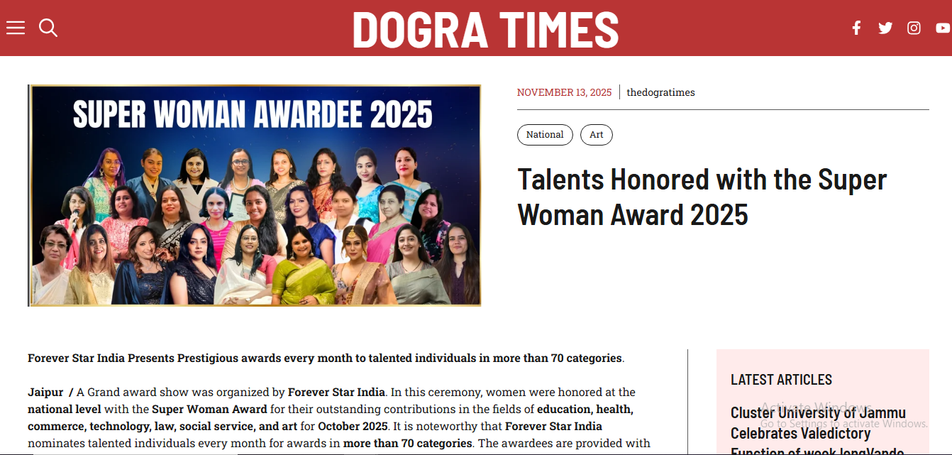 Talents Honored with the Super Woman Award 2025