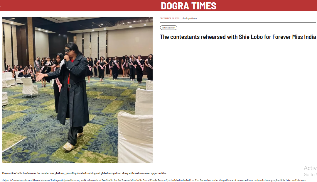 The contestants rehearsed with Shie Lobo for Forever Miss India