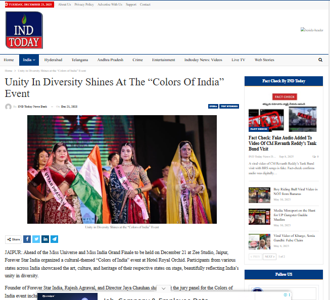 Unity in Diversity Shines at the Colors of India Event