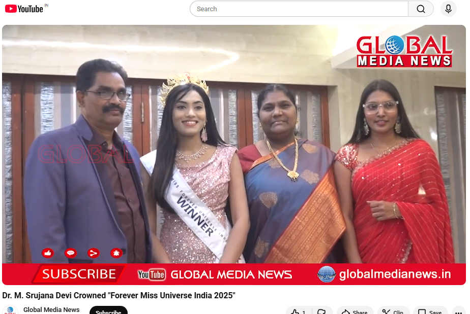 Dr. M. Srujana Devi Crowned Forever Miss Universe India 2025