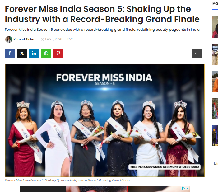 Forever Miss India Season 5: Shaking Up the Industry with a Record-Breaking Grand Finale